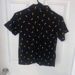 Lightening Design Button Up Shirt